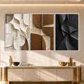 Sculptural Curves with white frame