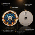 Celestial Orrery — tempered glass, ultra HD print, ready to hang