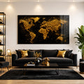 Golden World Map lifestyle view