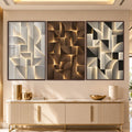 Golden Geometry with walnut frame