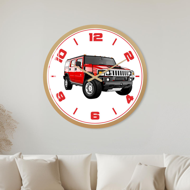 Red Off-Road Adventure with gold frame