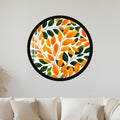 Autumn Leaf Canopy with black frame