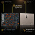 Molten Stone — tempered glass, ultra HD print, ready to hang