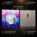 Jeweled Prism — tempered glass, ultra HD print, ready to hang
