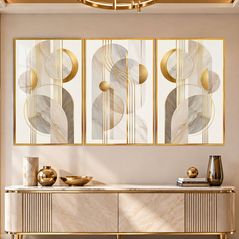 Golden Marble Harmony II with gold frame