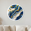 Sapphire Marble Flow with white frame
