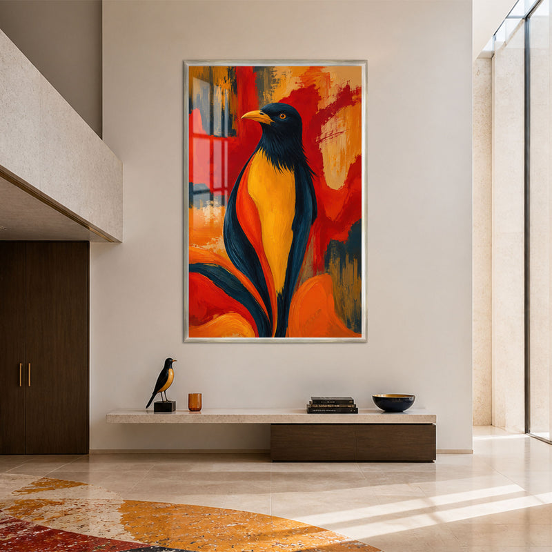 Tropical Songbird with silver frame