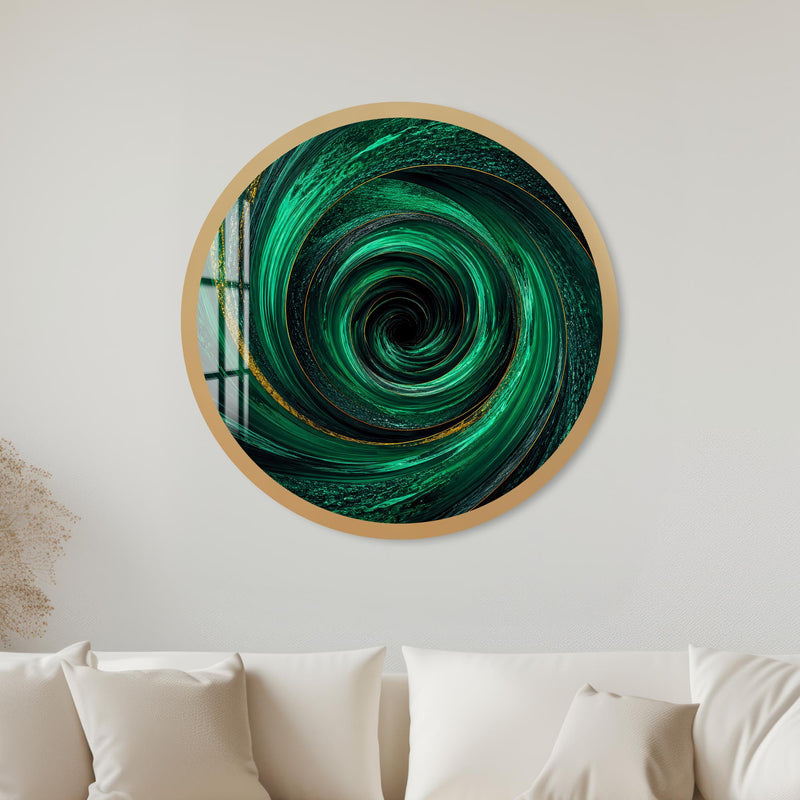 Emerald Vortex with gold frame