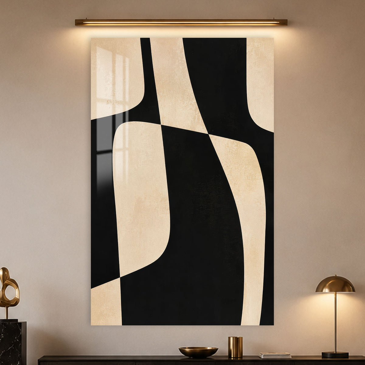 Interlocking Forms in a modern room