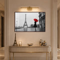 Parisian Red Umbrella with walnut frame
