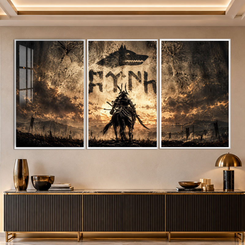 Wolf Warrior with white frame