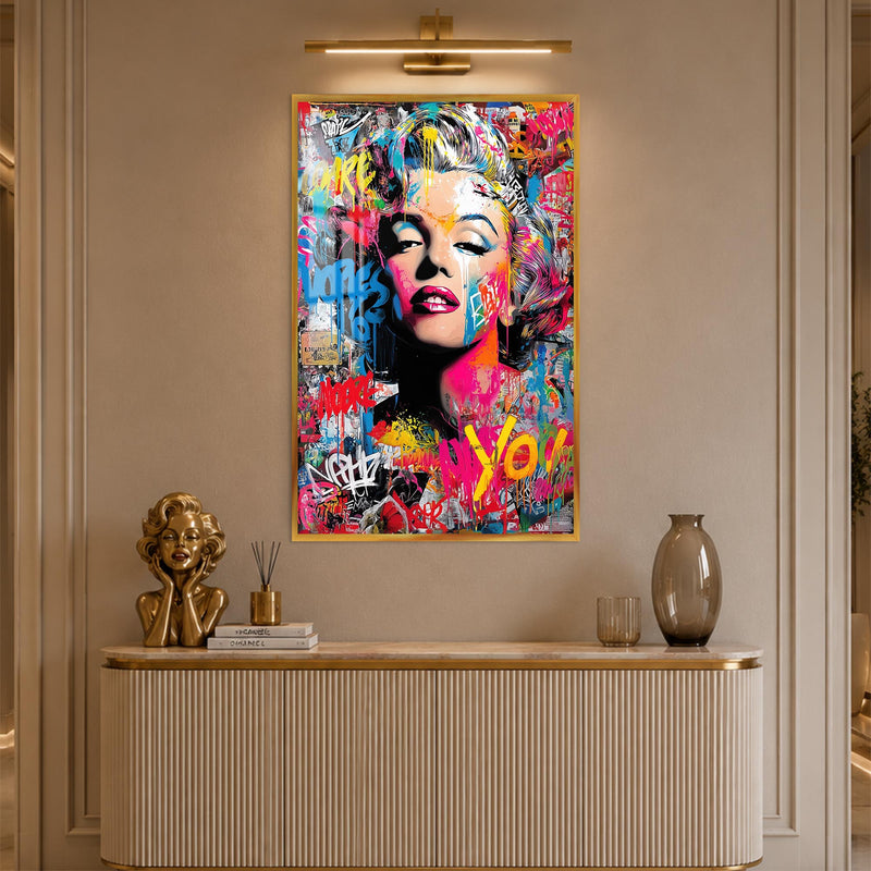 Pop Icon Graffiti with gold frame