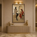 Midnight Rendezvous with walnut frame
