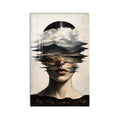 Artronauts Glass Print Mountain Veiled Woman Glass Wall Art