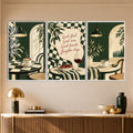 Mediterranean Café with white frame