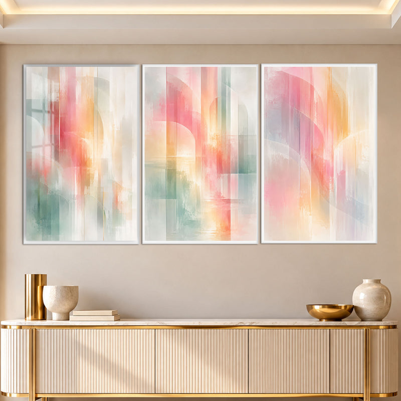 Pastel Harmony with white frame