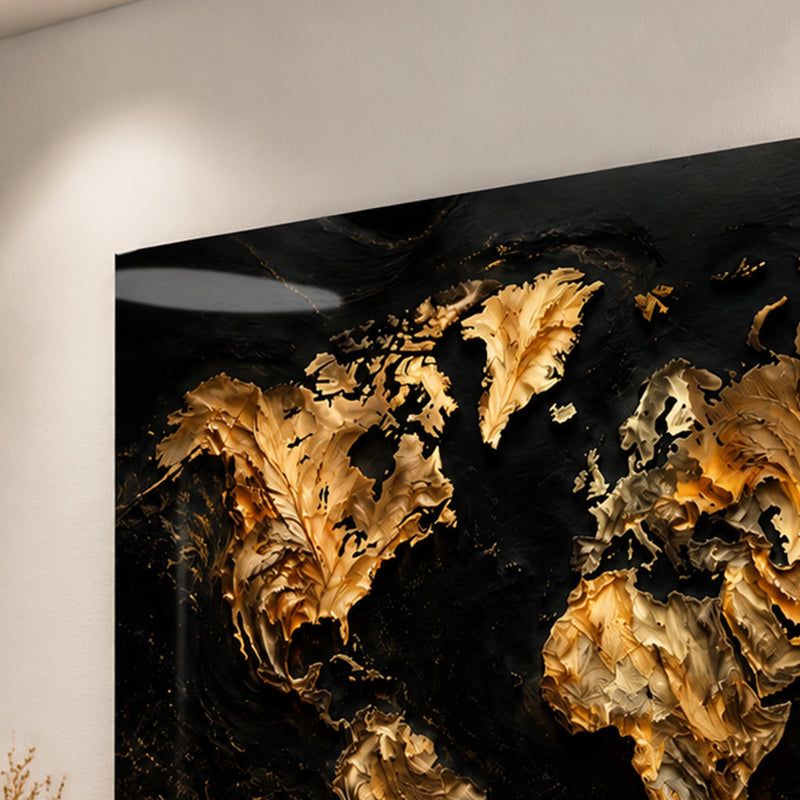 Golden World Map lifestyle view