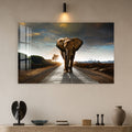 Elephant on the Open Road in a modern room
