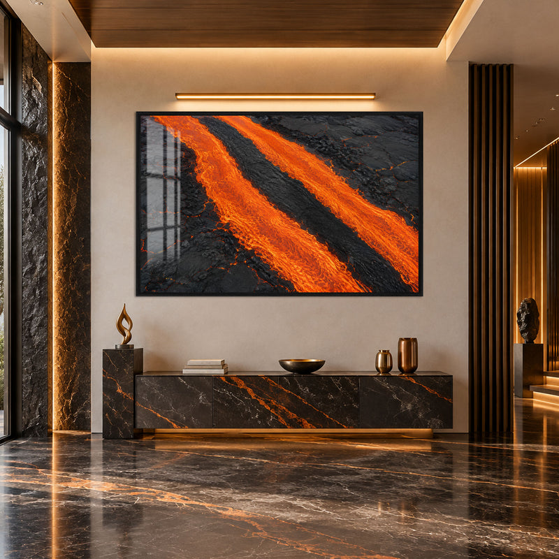 Molten Lava Flow with black frame