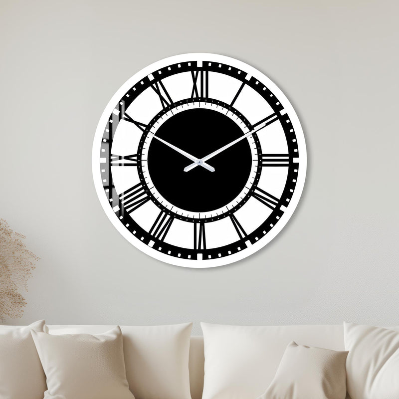 Classic Roman Numerals with white frame