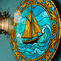 Amber Sailboat Turquoise Waves lifestyle view
