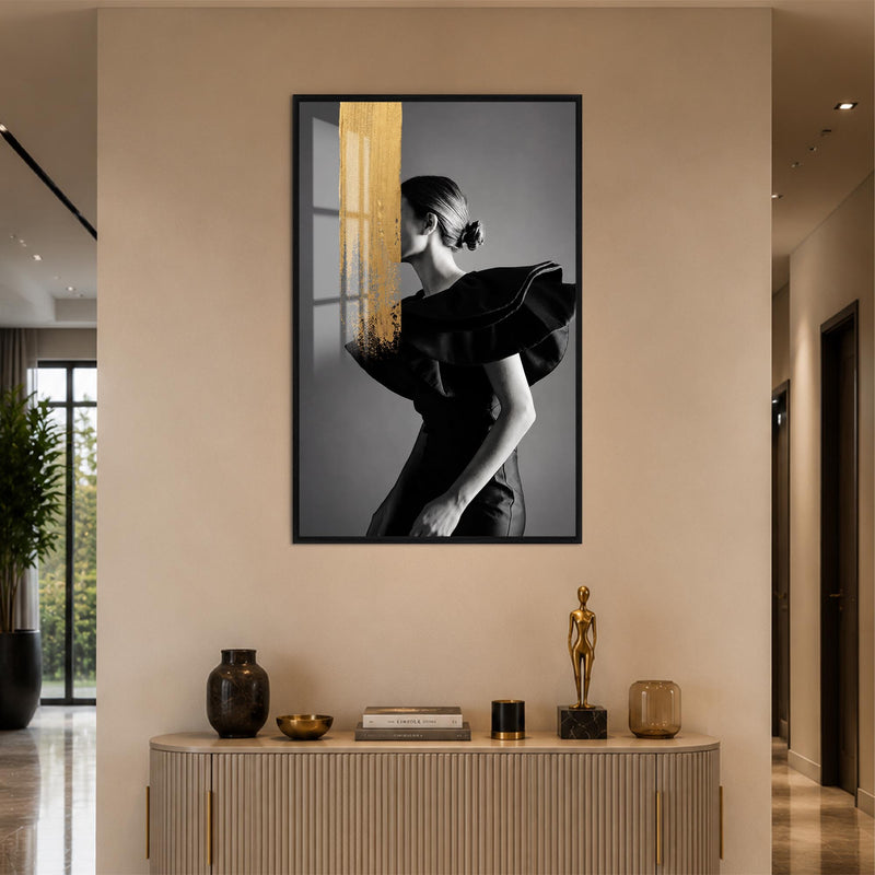 Golden Veil with black frame