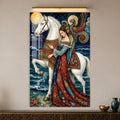 Artronauts Glass Print Moonlit Dragon Rider Glass Wall Art