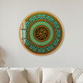 Turquoise Ayatul Kursi with gold frame
