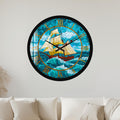 Stained Glass Sailing Ship with black frame