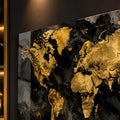 Golden Marble World Map lifestyle view