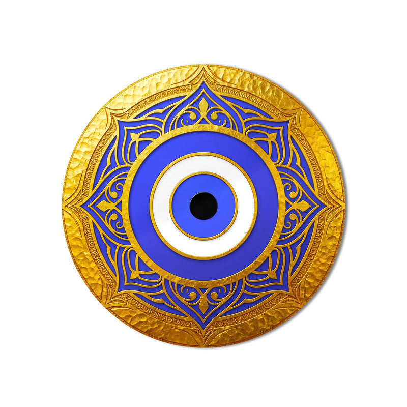 Royal Blue Evil Eye product shot on white background