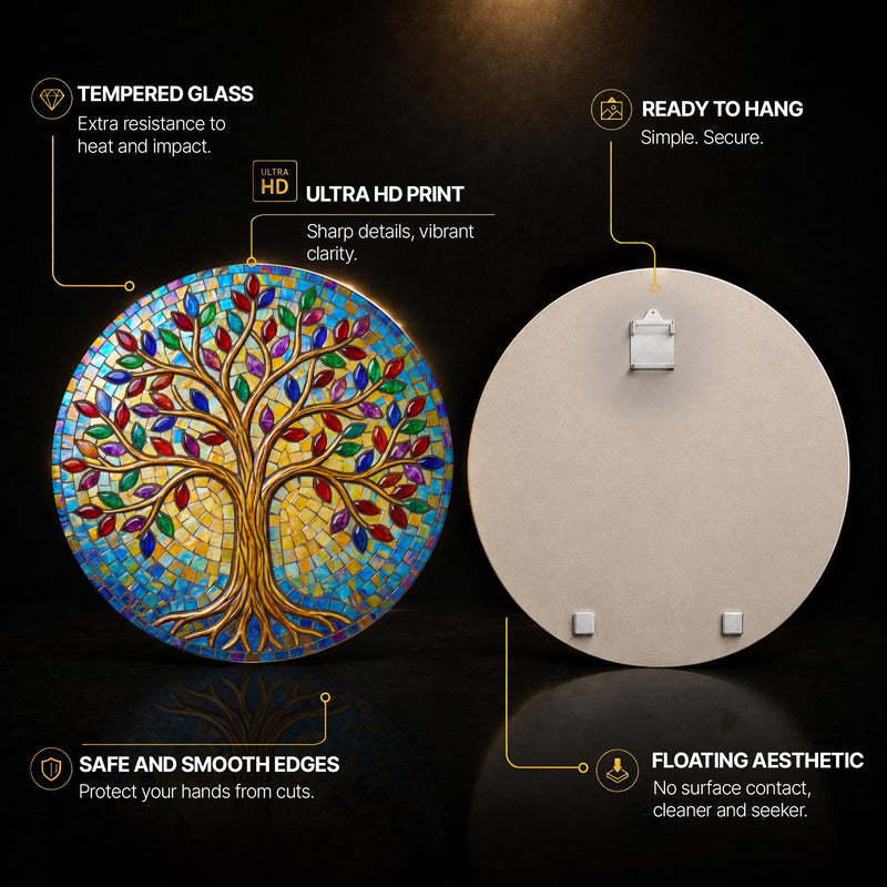 Jewel Tree Of Life II with walnut frame