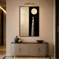 Woman Under The Moon with walnut frame