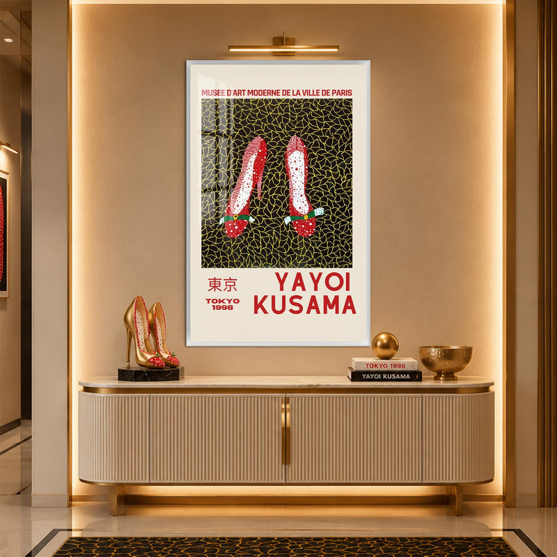 Avant-Garde Red Heels with white frame