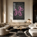 Artronauts Glass Print Neon Balloon Dog Glass Wall Art