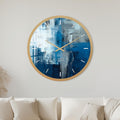 Blue Brushwork with gold frame