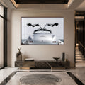 Silver Gullwing Classic with walnut frame