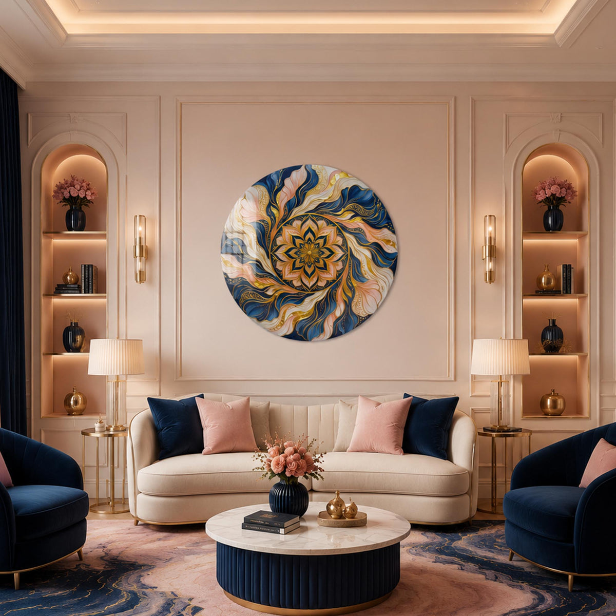 Royal Petal Swirl in a modern room