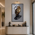 Gilded David with black frame