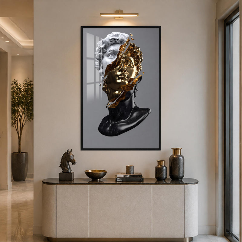 Gilded David with black frame