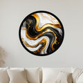Gilded Marble Flow with black frame