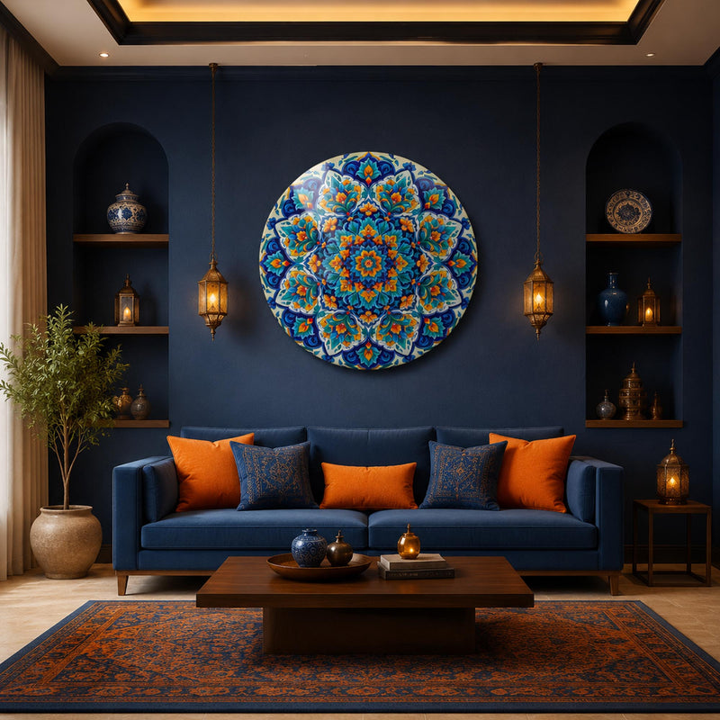 Turquoise Floral Mandala lifestyle view