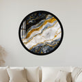 Gilded Marble Flow with black frame
