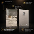 Cozy Bunny Bedmates — tempered glass, ultra HD print, ready to hang
