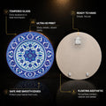 Iznik Floral Medallion — tempered glass, ultra HD print, ready to hang