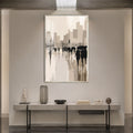 Rainy City Promenade with silver frame