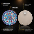 Iznik Floral Medallion — tempered glass, ultra HD print, ready to hang