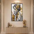 Artronauts Glass Print 12x18 cm | 4.7"x7.1" / Black Golden Botanical Muse Glass Wall Art