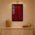 Crimson Dotted Pumpkin with white frame