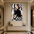 Artronauts Glass Print 12x18 cm | 4.7"x7.1" / Silver Woman Among White Cranes Glass Wall Art